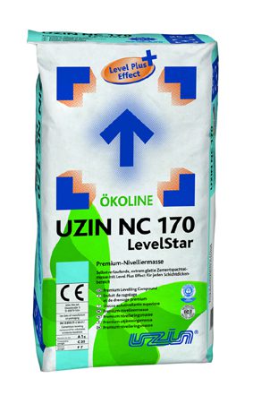 Flytspackel Uzin NC 170 LevelStar – självutjämnande avjämningsmassa