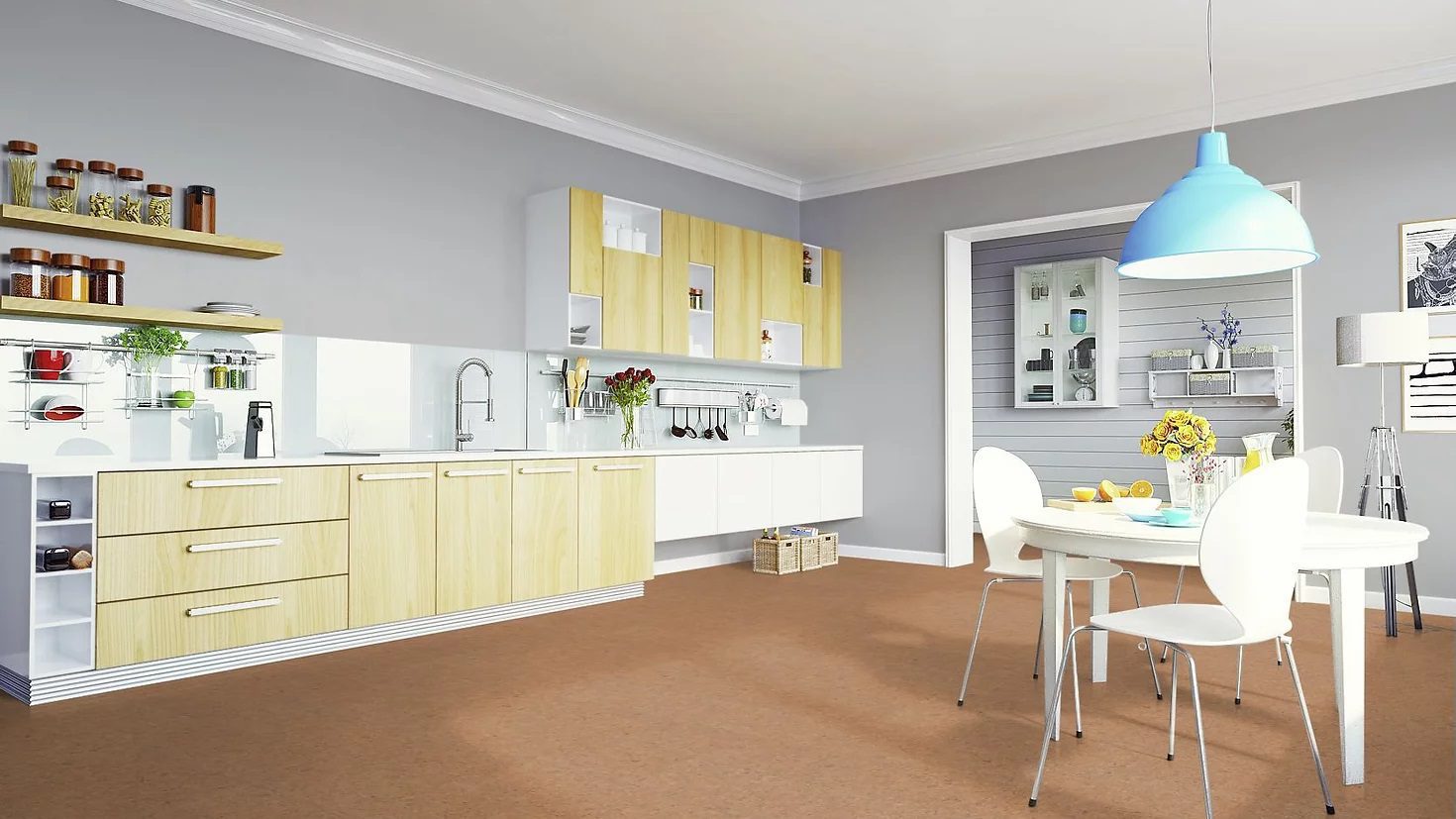 Korkgolv Granorte Naturtrend Classic sand