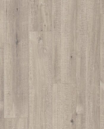 Laminatgolv grått Quick-Step Impressive Saw Cut Oak Grey – ek, vattentåligt, 8 mm
