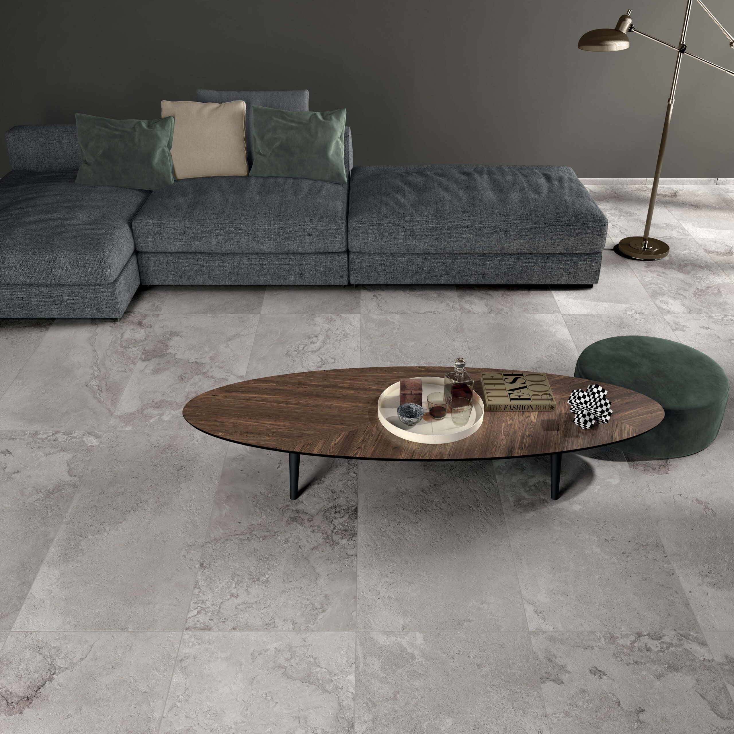 Golvplattor ABK Alpes Raw Grey rektifierad 60x60 cm