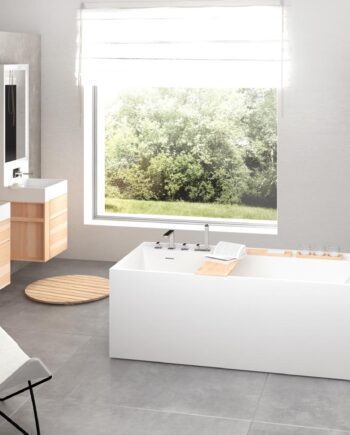 Badkar PAA Infinity – fristående, Silkstone, matt stenkomposit, 180 cm
