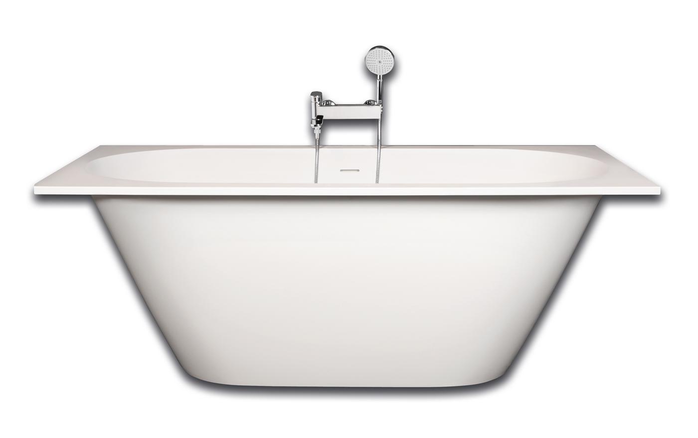 Inbyggt badkar PAA Deco Shape RE – Silkstone, matt stenkomposit, 200 cm