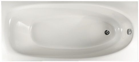 Badkar PAA Uno Grande – för inbyggnad, Cast Stone, blank stenkomposit, 170 cm