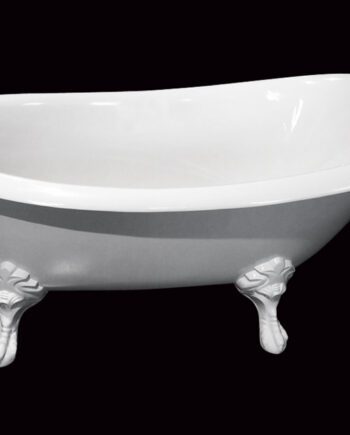 Badkar PAA Victoria – fristående, Cast Stone, blank stenkomposit, med Antica-fötter, 170 cm