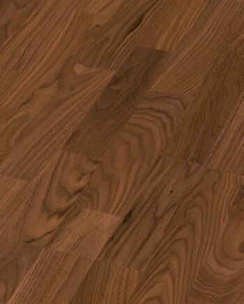 Valnötsparkett amerikansk American walnut harmonious, 3-stav, lackad