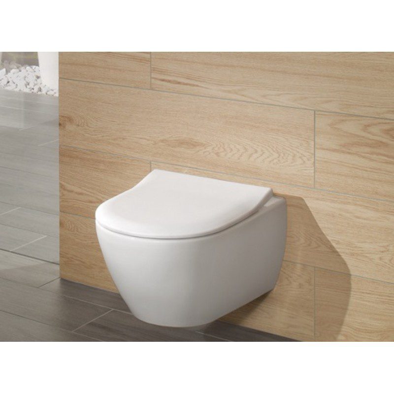 Toalettstol Villeroy & Boch Subway 2.0 – rimless, vägghängd, mjukstängande Slimseat-sits