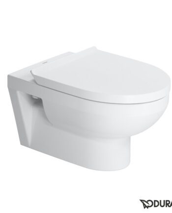 Toalettstol Duravit DuraStyle Basic – rimless, vägghängd, mjukstängande sits