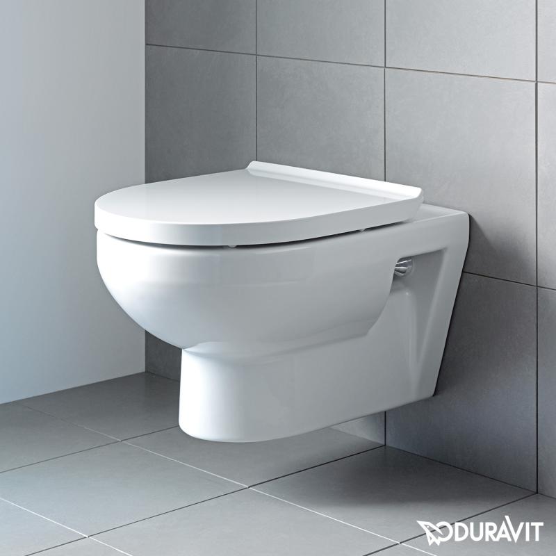 Toalettstol Duravit DuraStyle Basic – rimless, vägghängd, mjukstängande sits