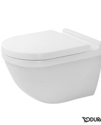 Toalettstol Duravit Starck 3 Rimless – vägghängd, Durafix, mjukstängande sits