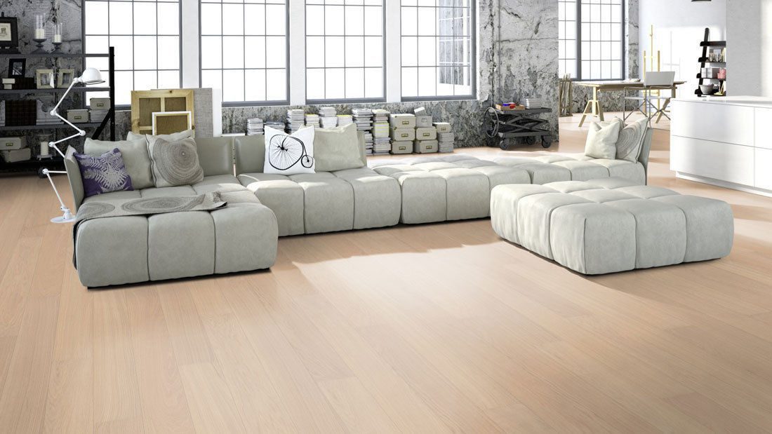 Parkettgolv ek Meister Pure oak harmonious, 1-stav, borstad, matt lack PD400