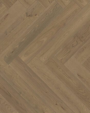 Fiskbensparkett ek, ter Hürne, Oak terra brown, borstad, fasad, naturolja
