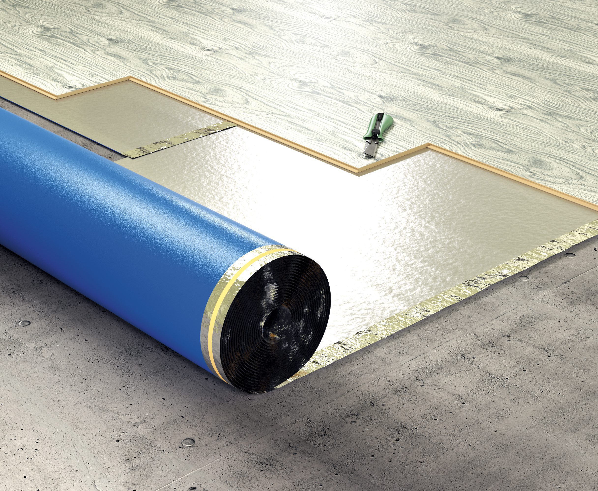 Underlag laminat och parkett Thermo Pro 2,0 mm med ångspärr, 15 m²