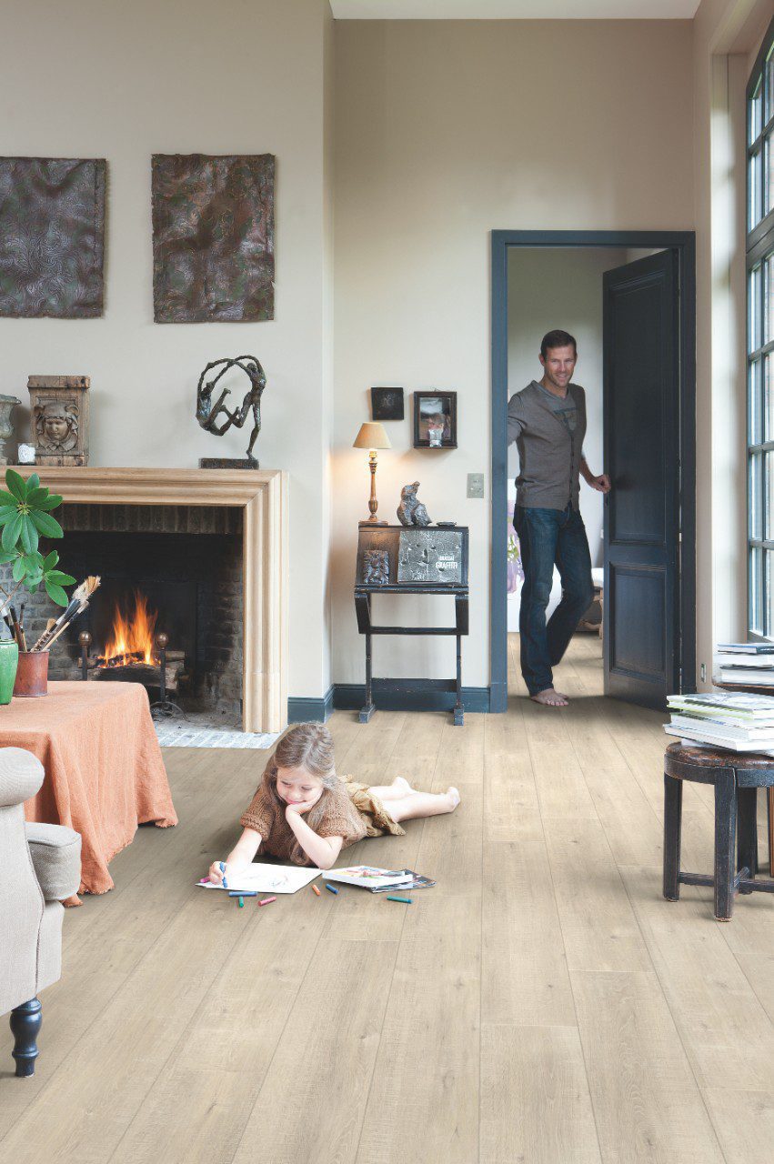 Laminatgolv Quick-Step Impressive Ultra Saw Cut Oak beige – ek, vattentåligt