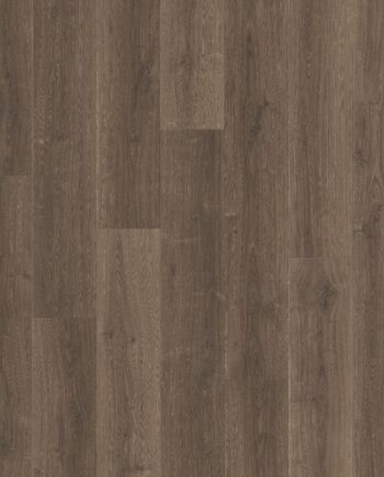 Laminatgolv Quick-Step Signature Brushed Oak Brown – mörk ek, vattentåligt, 9 mm