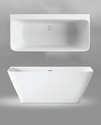 Badkar PAA Quadro – fristående, Silkstone, matt stenkomposit, 160 cm