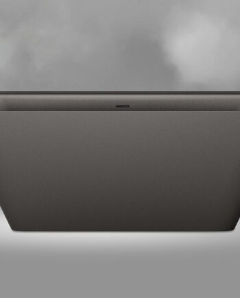Fristående badkar PAA Quadro – Silkstone, matt stenkomposit, grafit, 160 cm