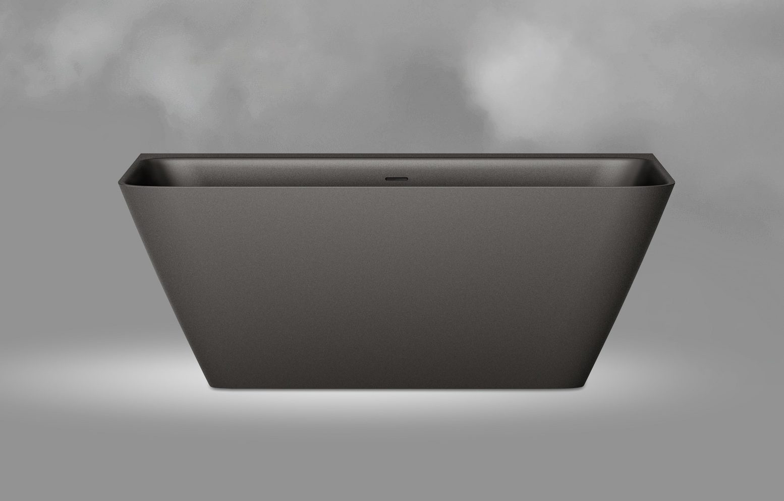 Fristående badkar PAA Quadro – Silkstone, matt stenkomposit, grafit, 160 cm