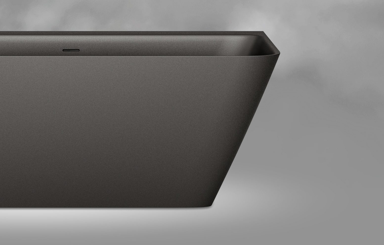 Fristående badkar PAA Quadro – Silkstone, matt stenkomposit, grafit, 160 cm