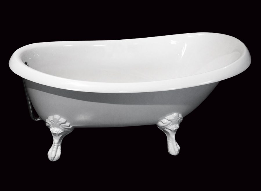 Badkar PAA Victoria – fristående, Silkstone, matt stenkomposit, med Antica-fötter, 170 cm