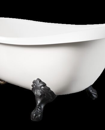 Badkar PAA Victoria – fristående, Silkstone, matt stenkomposit, grafit, med Antica-fötter, 170 cm