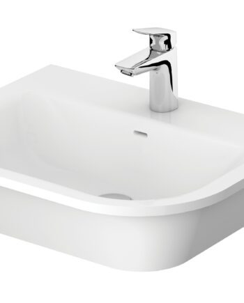 Tvättställ PAA Vario – Cast Stone, blank stenkomposit, för bänkskiva eller vägg