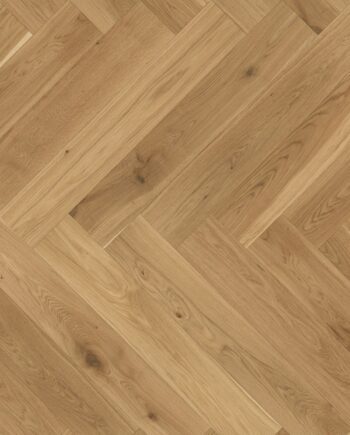 Fiskbensparkett ek, ter Hürne, oak herringbone, borstad, fasad, matt lack