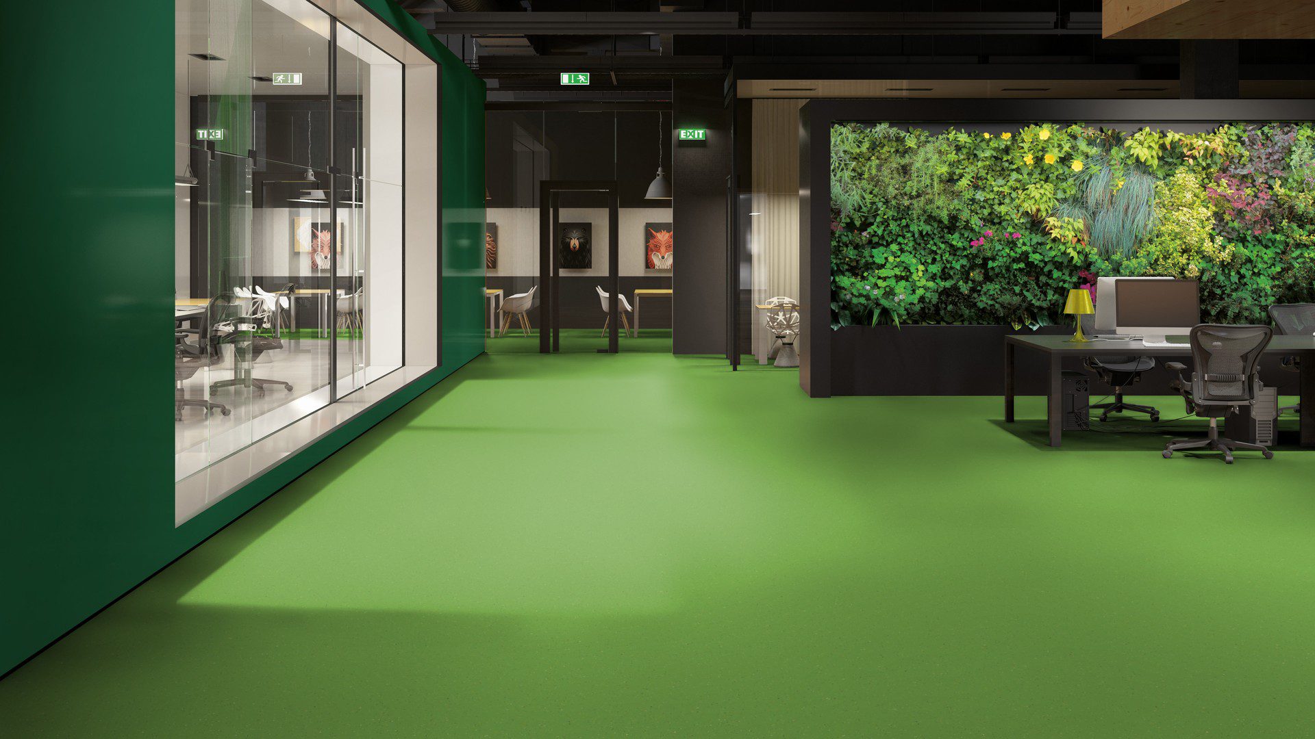 Linoleumgolv Gerflor Lino Art Star 0030 Apple Green