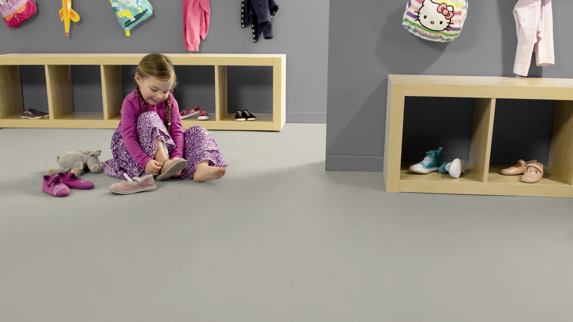 Linoleummatta Gerflor Uni Walton 0059 Frost Grey