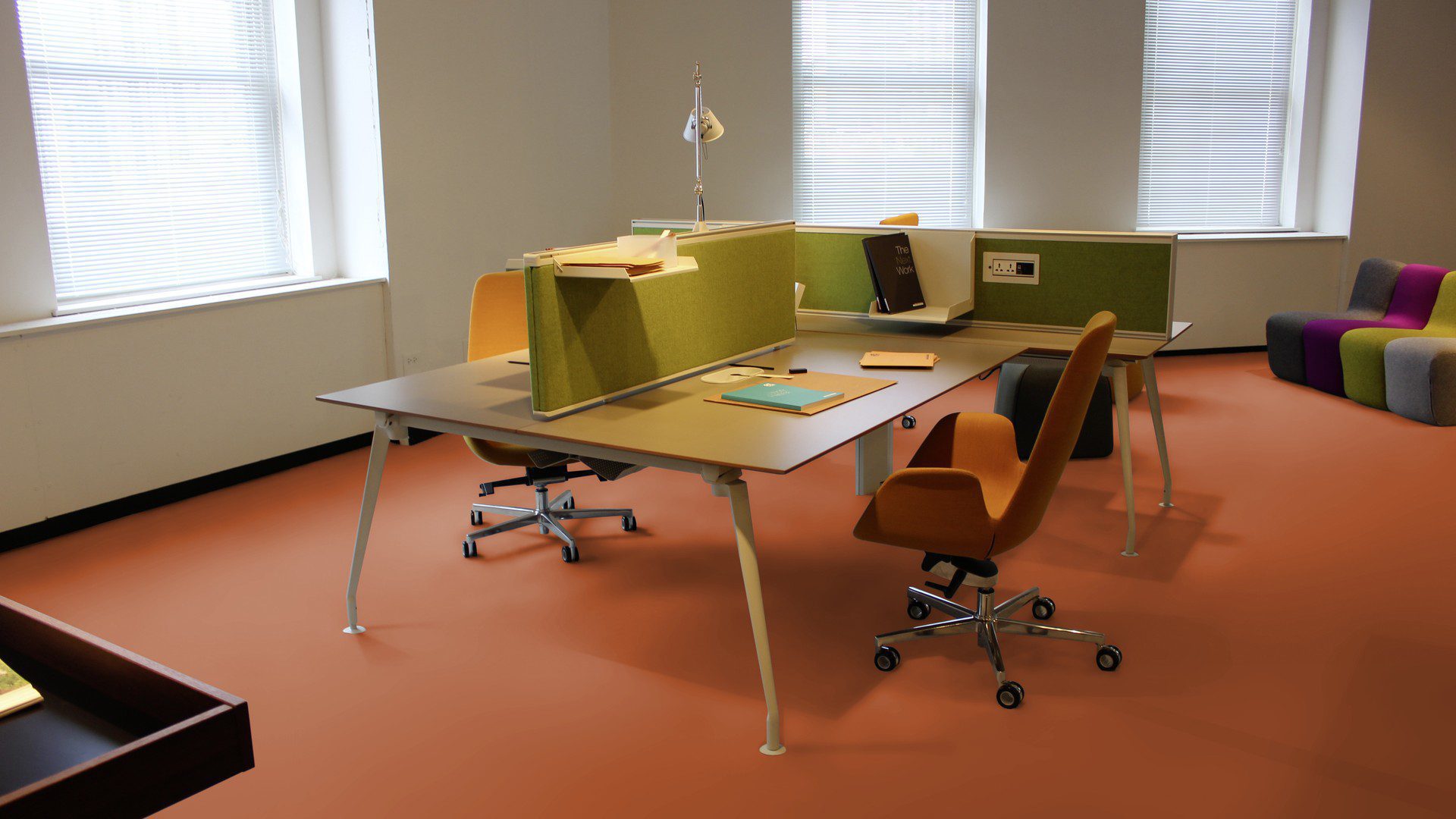 Linoleum Gerflor Uni Walton 0062 Mediterranean Orange