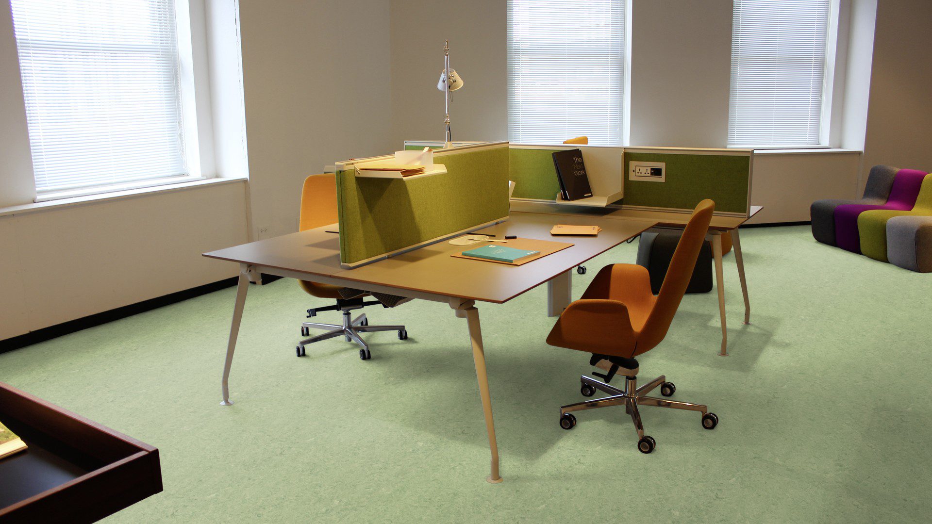 Linoleumgolv Gerflor Marmorette 0130 Antique Green