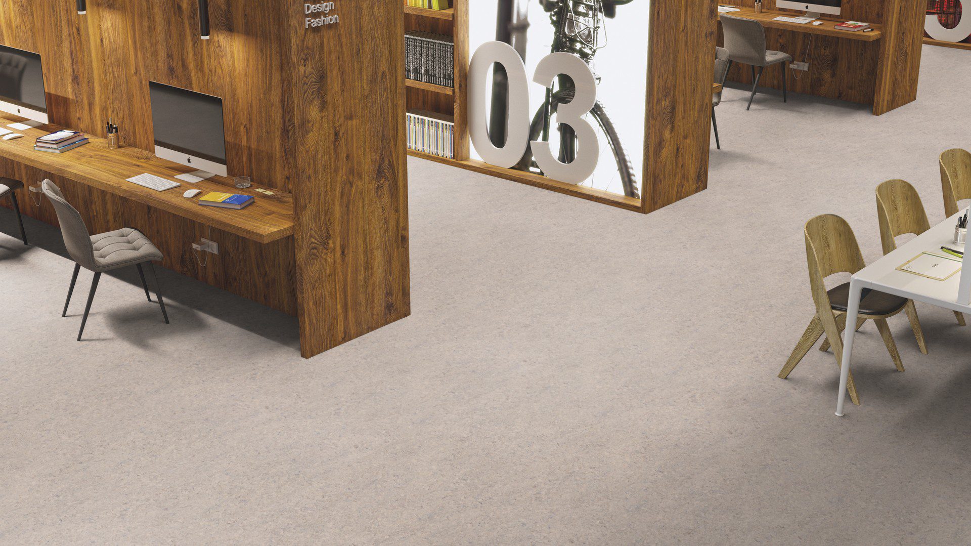 Linoleumgolv Gerflor Marmorette 0155 Smoked Pearl