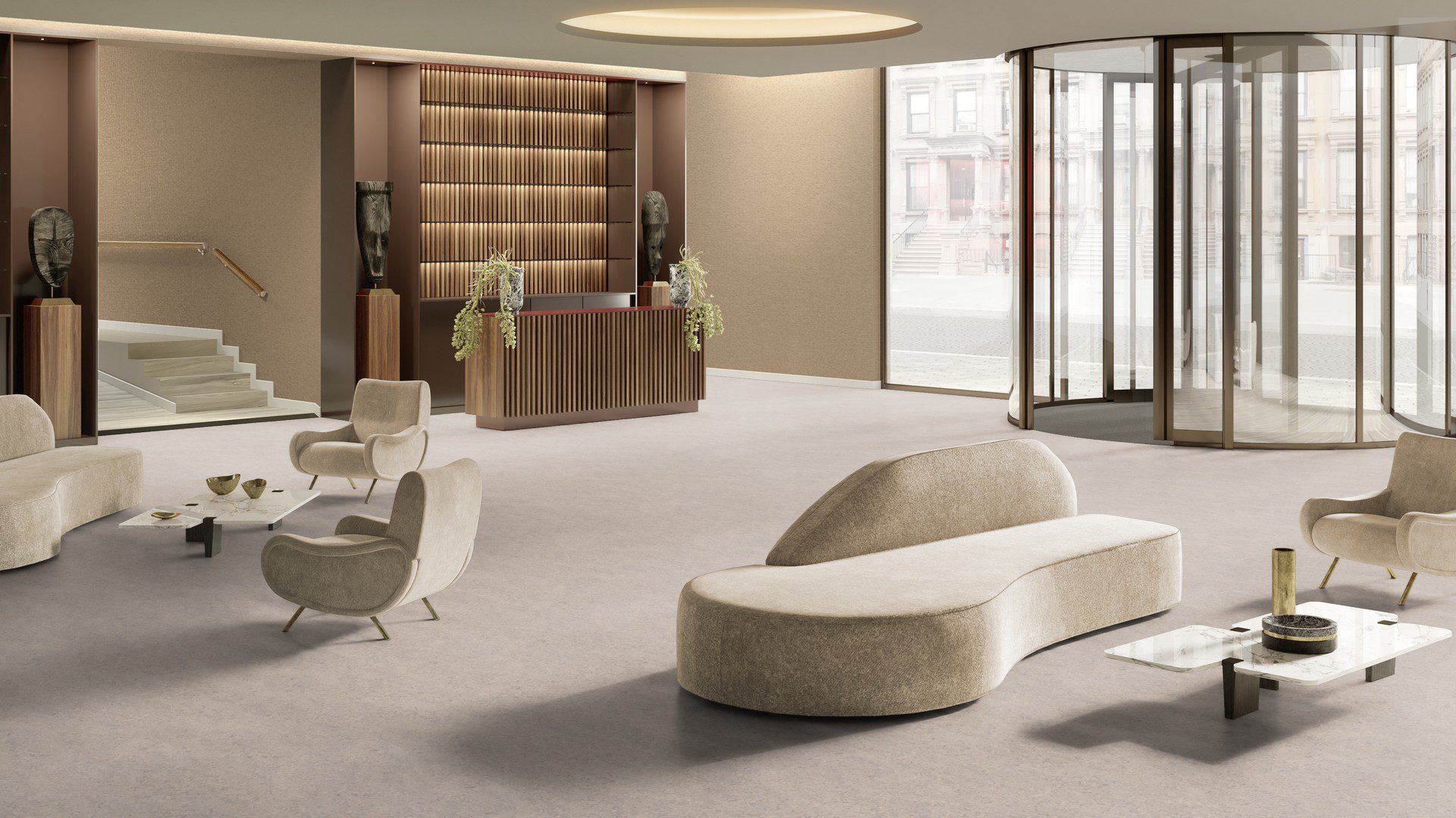 Linoleumgolv Gerflor Marmorette 0155 Smoked Pearl