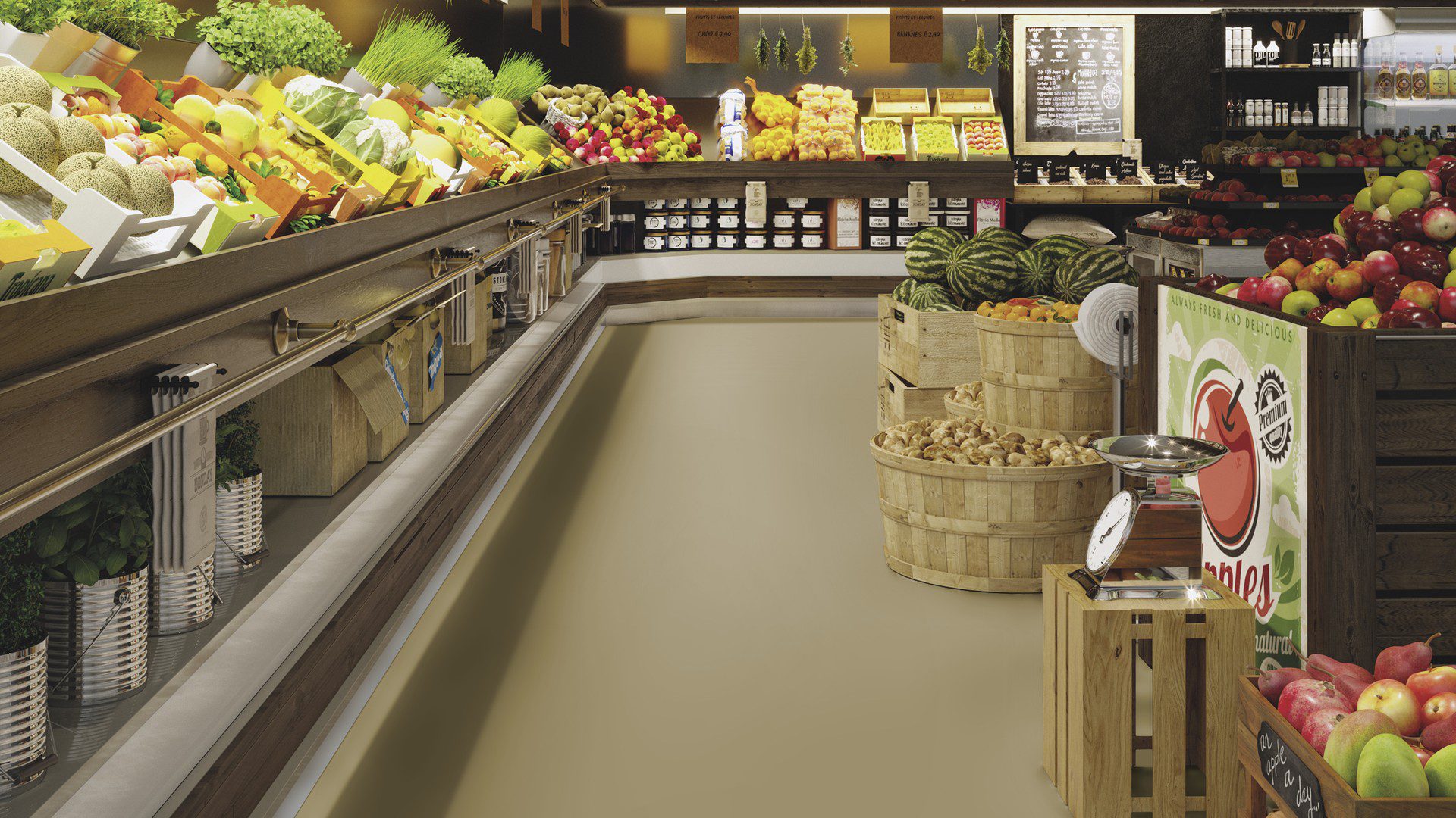 Linoleum Gerflor Uni Walton Acoustic Plus 19dB 0090 Olive