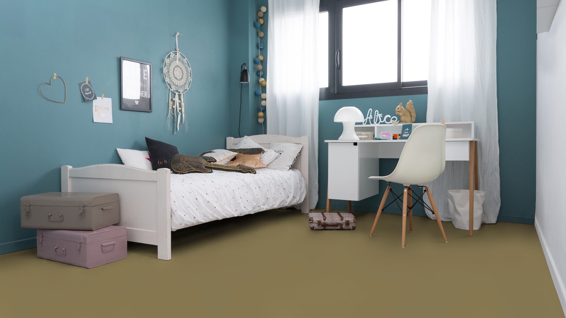 Linoleum Gerflor Uni Walton Acoustic Plus 19dB 0090 Olive