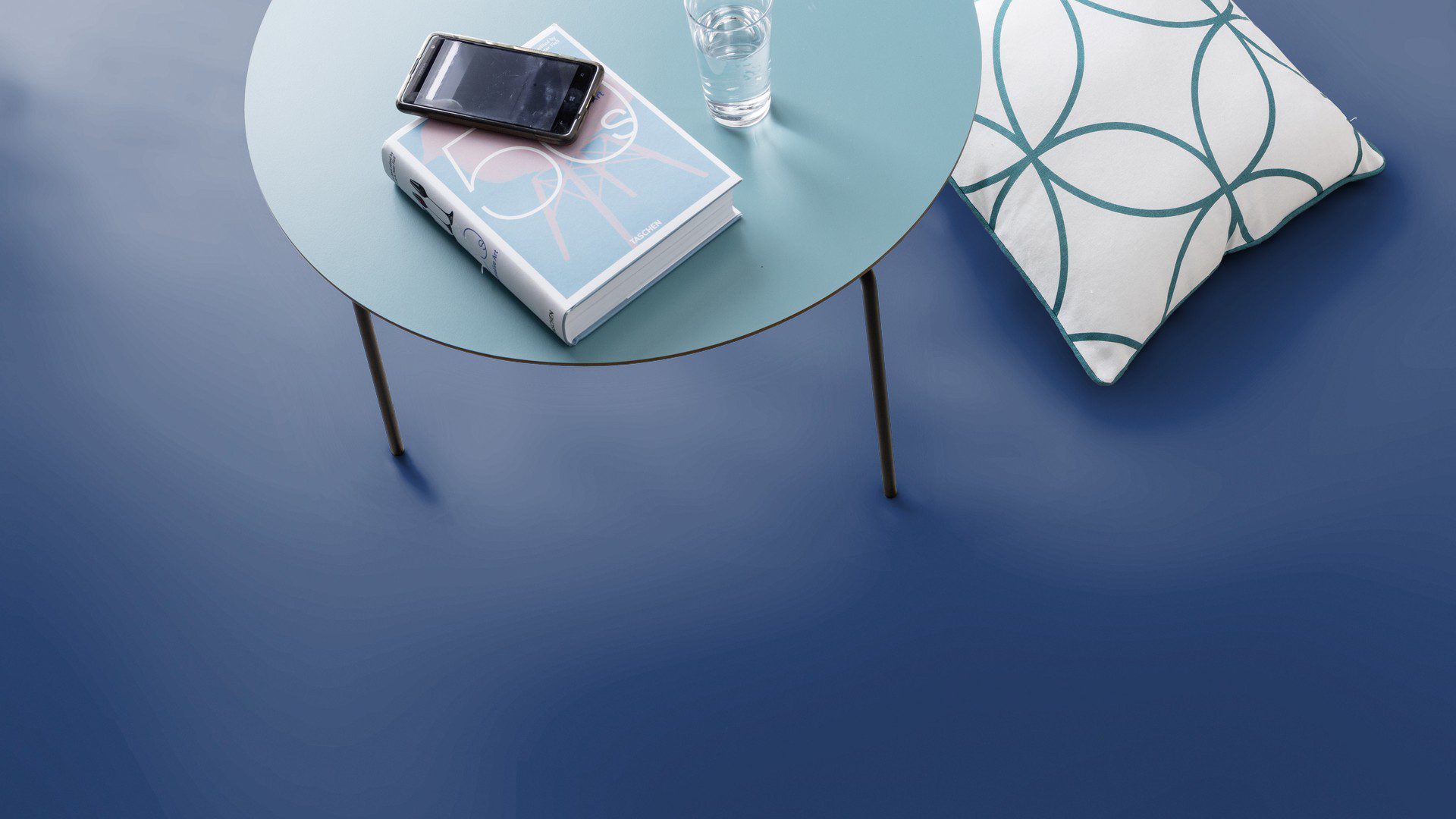 Linoleumgolv Gerflor Uni Walton 0100 Ocean Blue