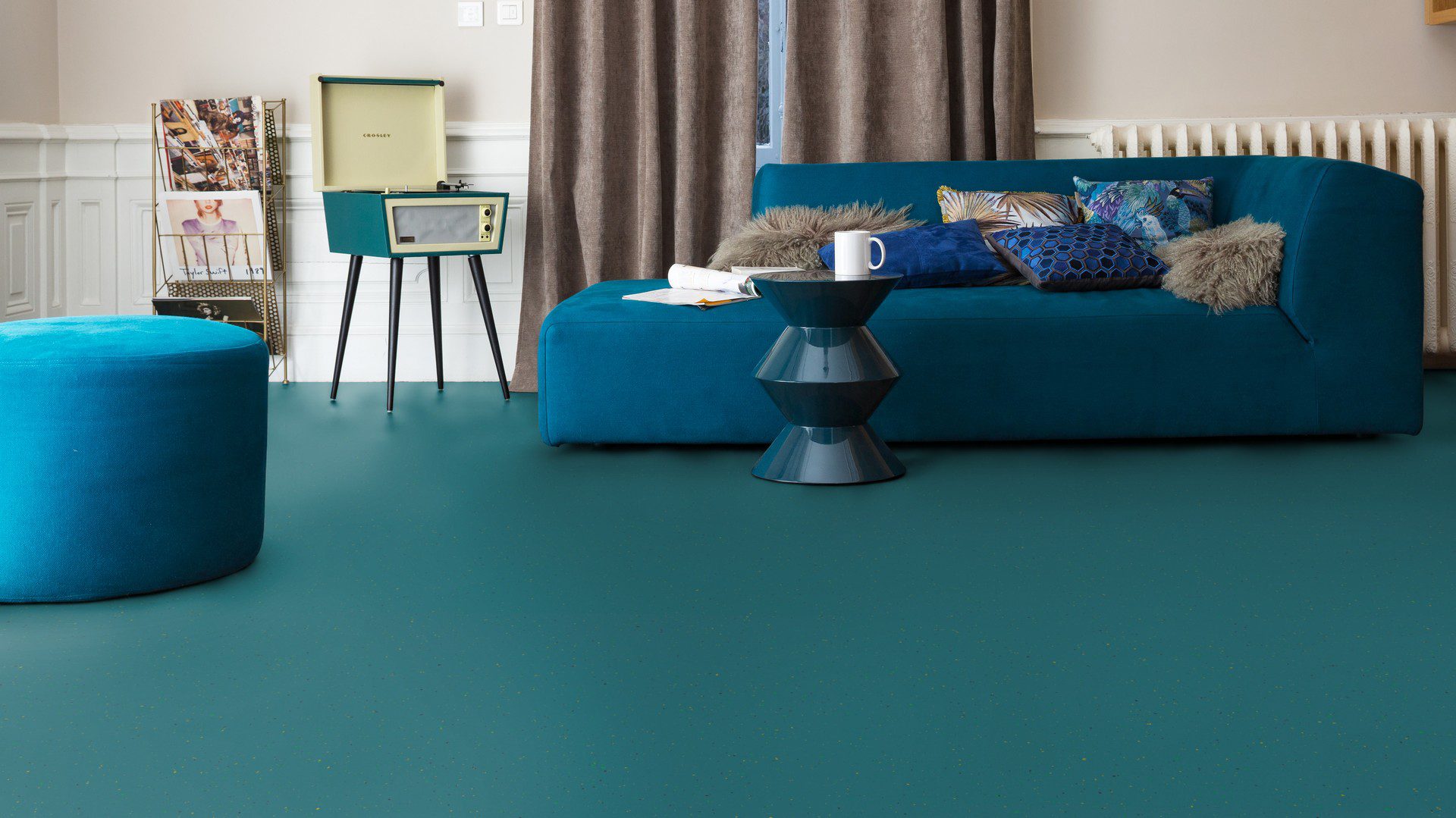 Linoleummatta Gerflor Lino Art Star 0023 Blue Turquoise