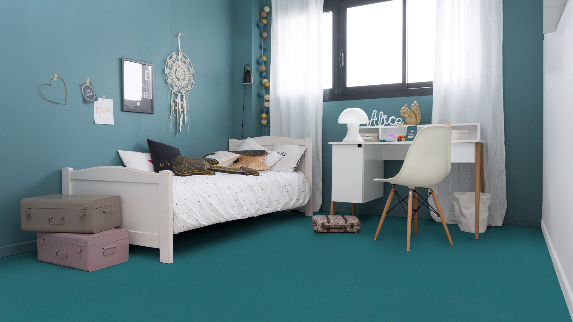 Linoleummatta Gerflor Lino Art Star 0023 Blue Turquoise