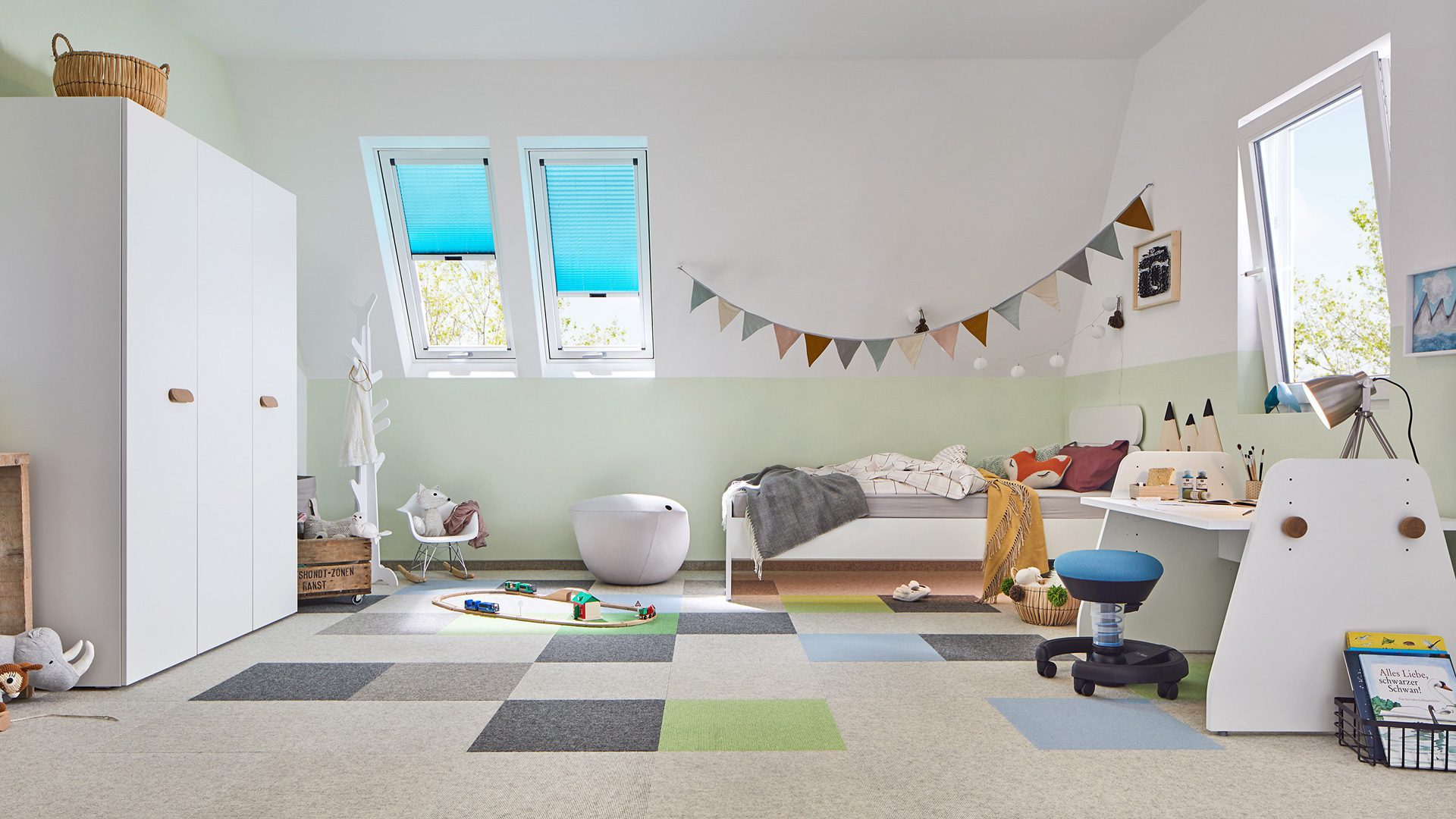 Heltäckningsmatta Tretford Interland 515 Silver – getthår och ull
