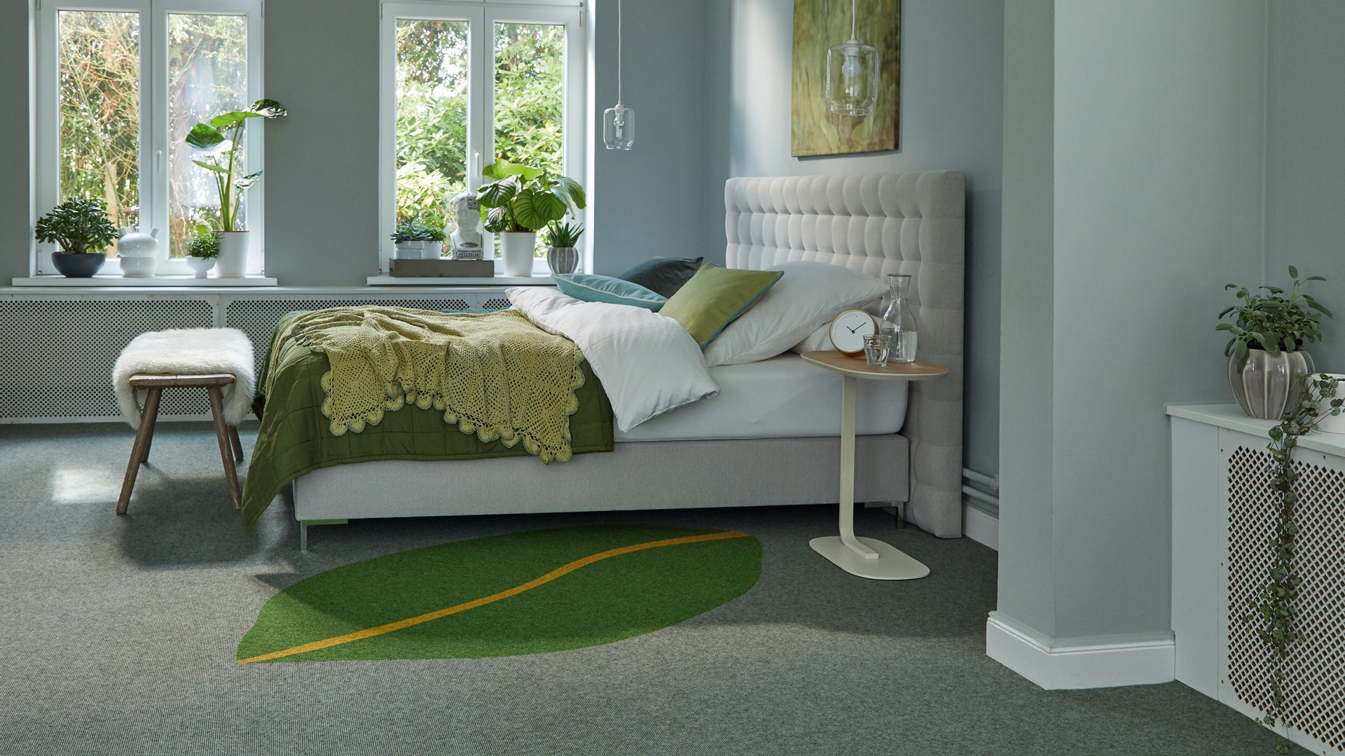 Ullmatta Tretford Interland 649 Gravel – getthår och ull