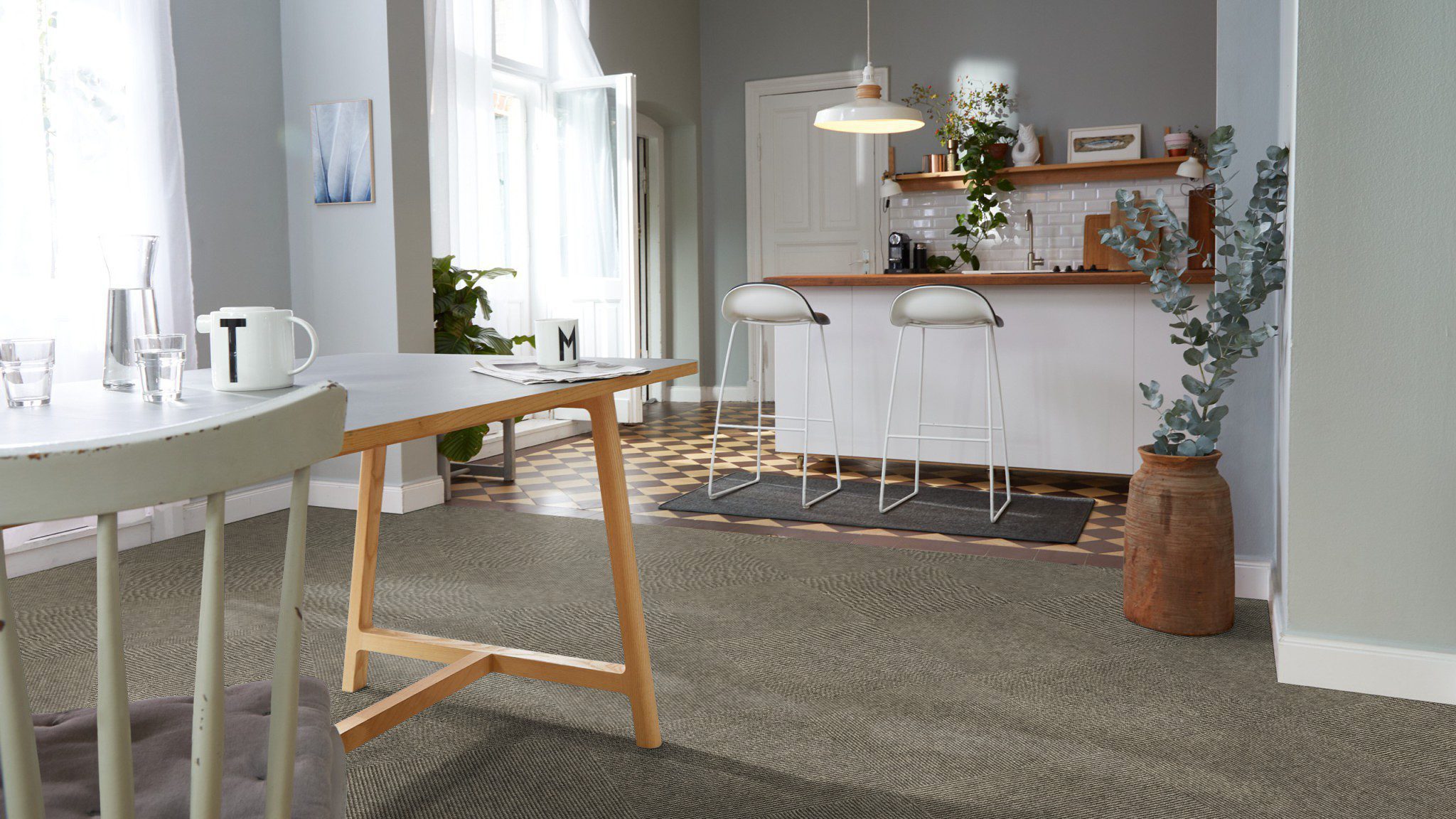 Ullmatta Tretford Interland 538 Silver Birch – getthår och ull