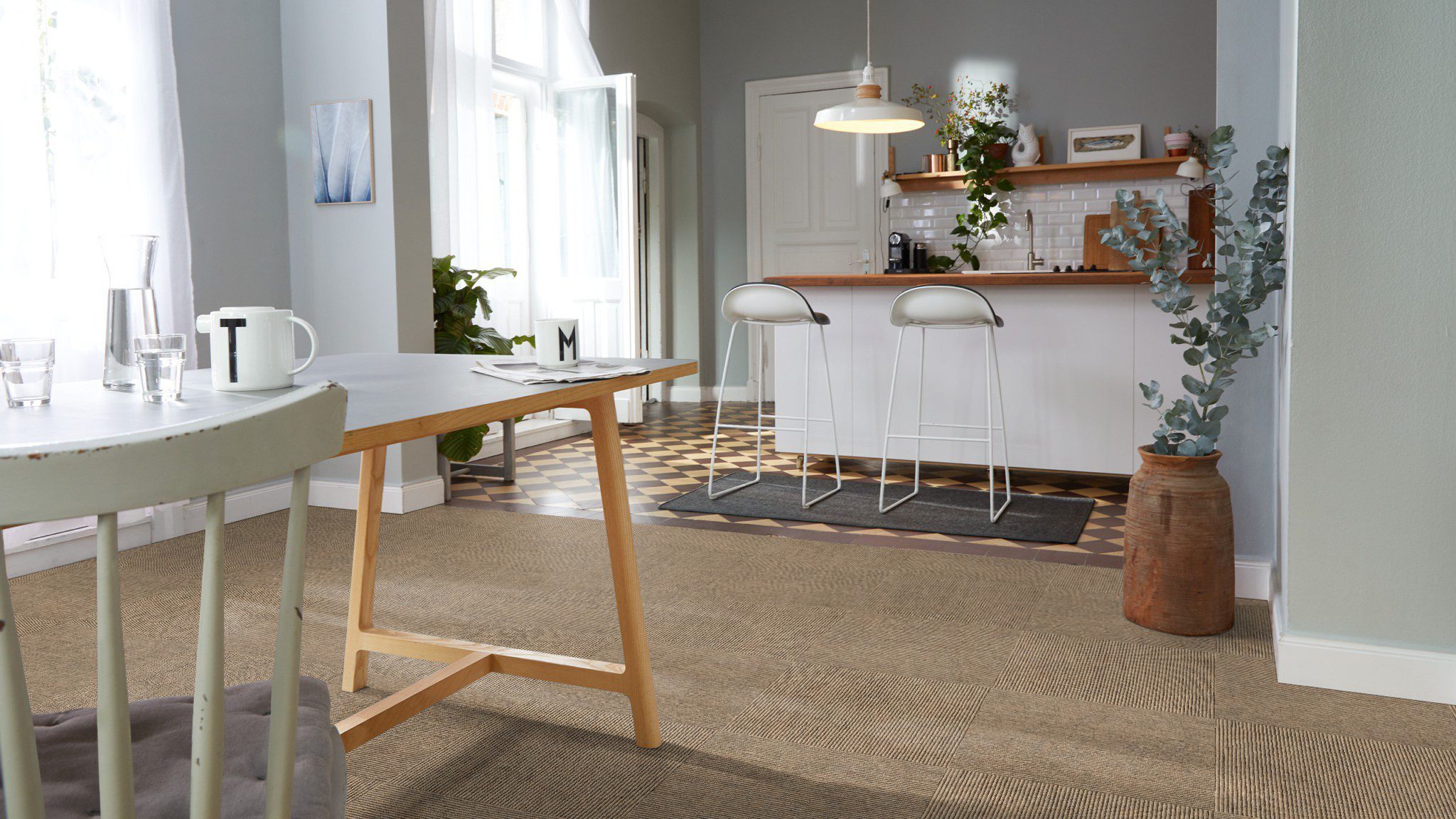 Ullmattor Tretford Interland 555 Wild Rice – getthår och ull
