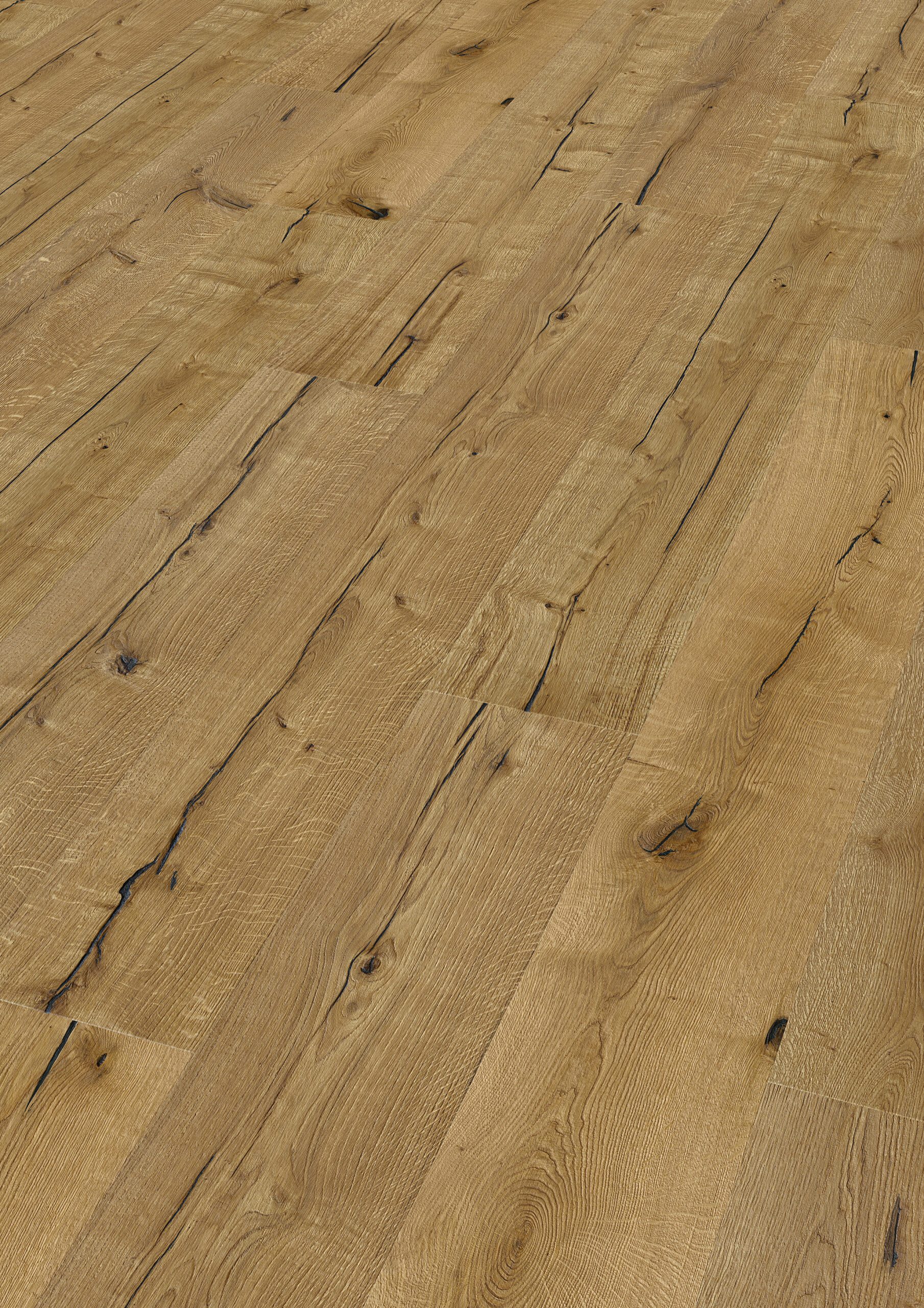 Parkettgolv ek Trinity Rustik 1-stav fasad djupt borstad oljad 305mm