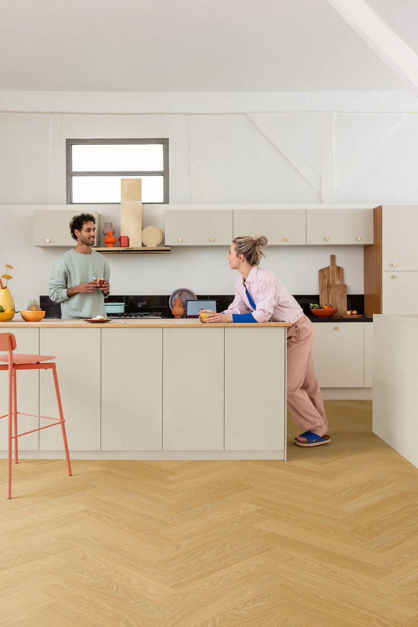 Fischgrät vinylboden Quick-Step Viro Pure Oak Honey