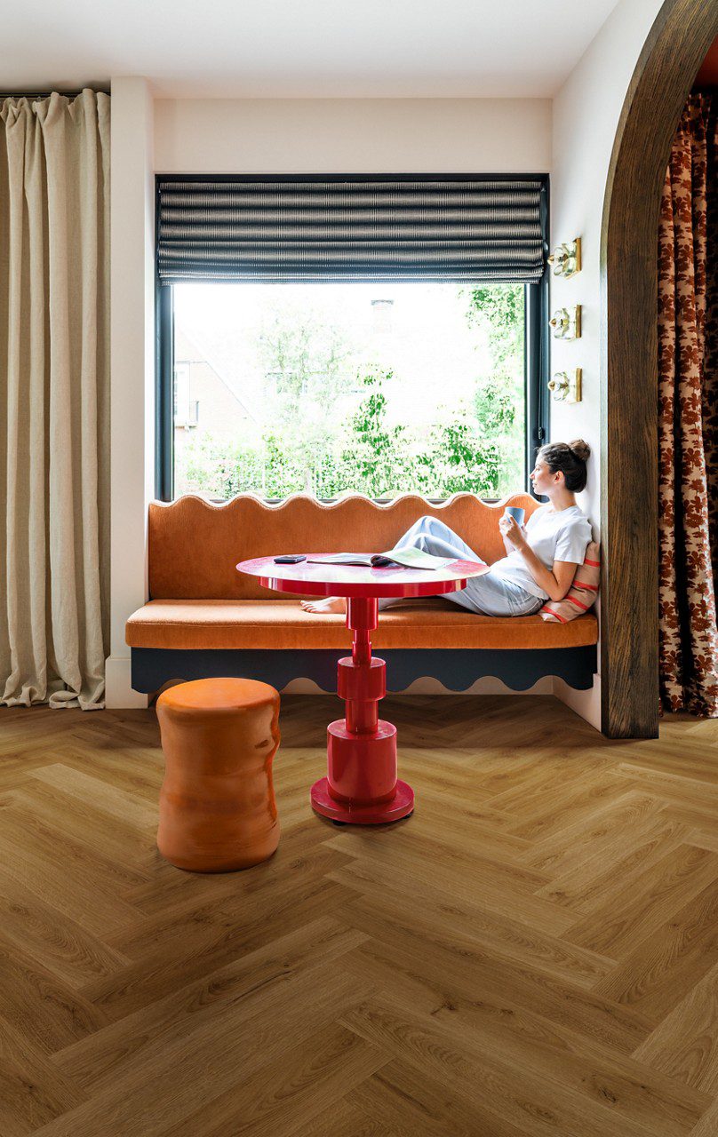 Rigid vinyl quick-step ciro botanic caramel oak