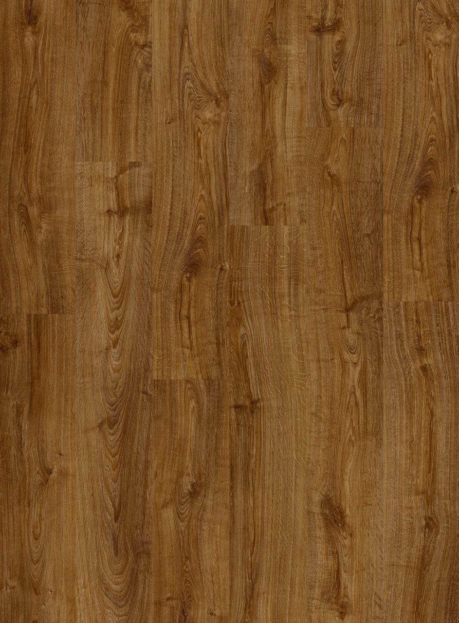 Vinyylilankku Quick Step Bloom Autumn Oak Brown. Sävy: lämmin, syksyisen tammen ruskea. Design: lankku, luonnollinen tammikuviointi.