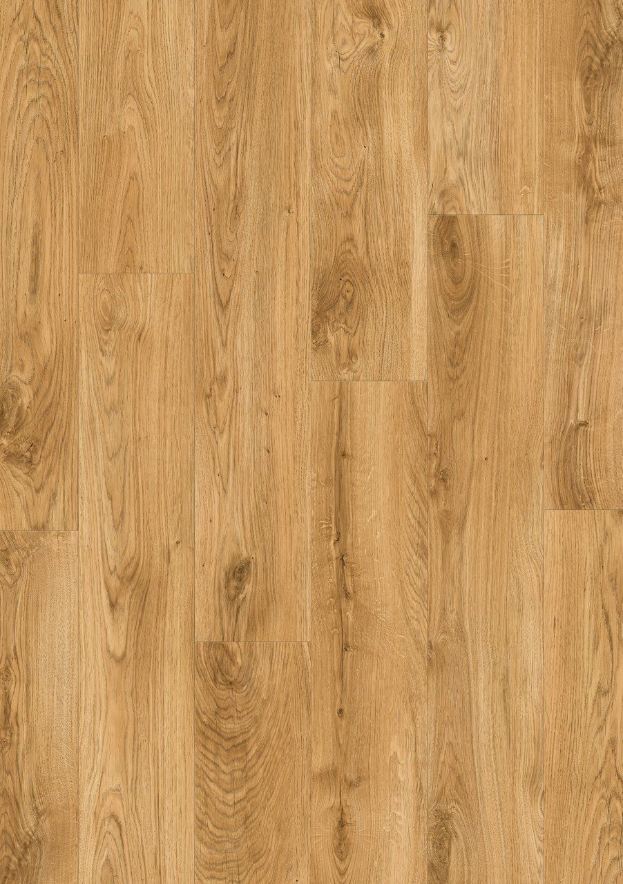 Vinyylilankku Quick Step Blos Classic Tammi Natural, luonnollinen tammen sävy ja lankkulattia tammi.