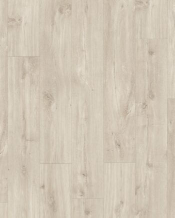 Vinyylilankku Quick Step Blos Vaalea Canyon Tammi Beige, vaalea hiekanbeige tammen sävy ja lankkudesign.
