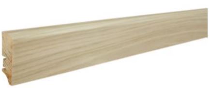 Fanerad golvlist ek vit lack, 60x16x2200 mm