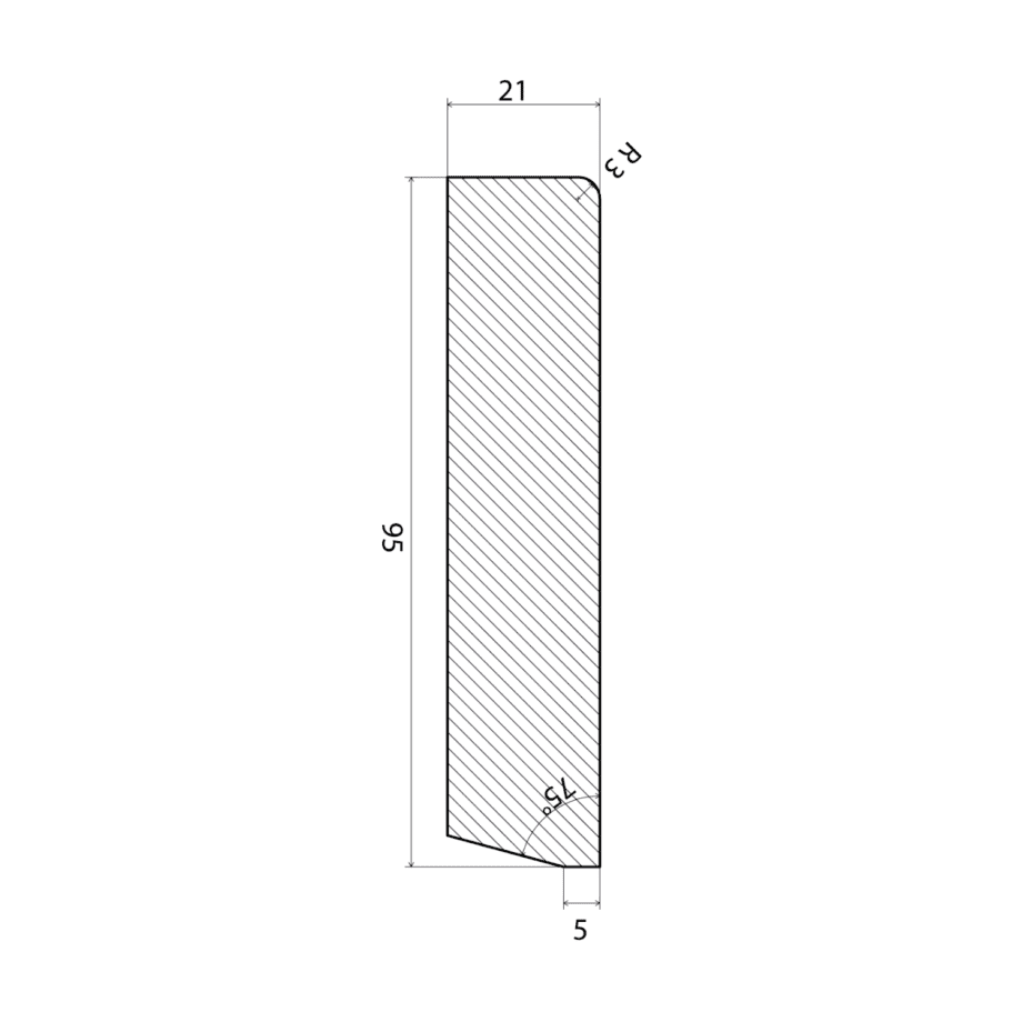 porandaliist-123177-2 Golvlist furu vitmålad, 21x95x2700 mm – 2