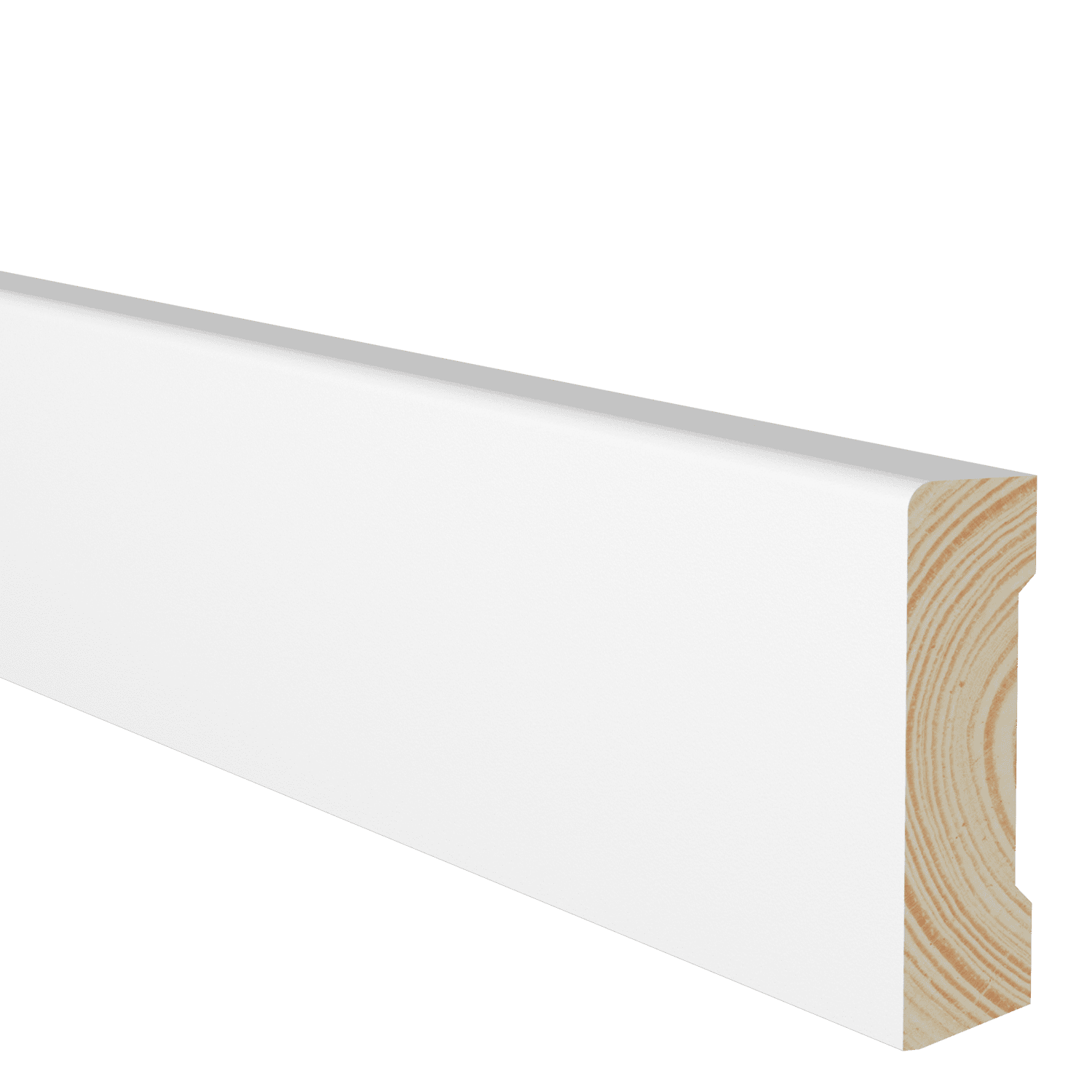 Golvlist furu vitmålad, 15x58x2700 mm